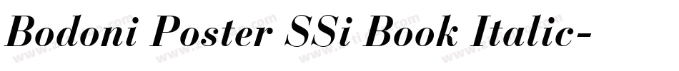 Bodoni Poster SSi Book Italic字体转换